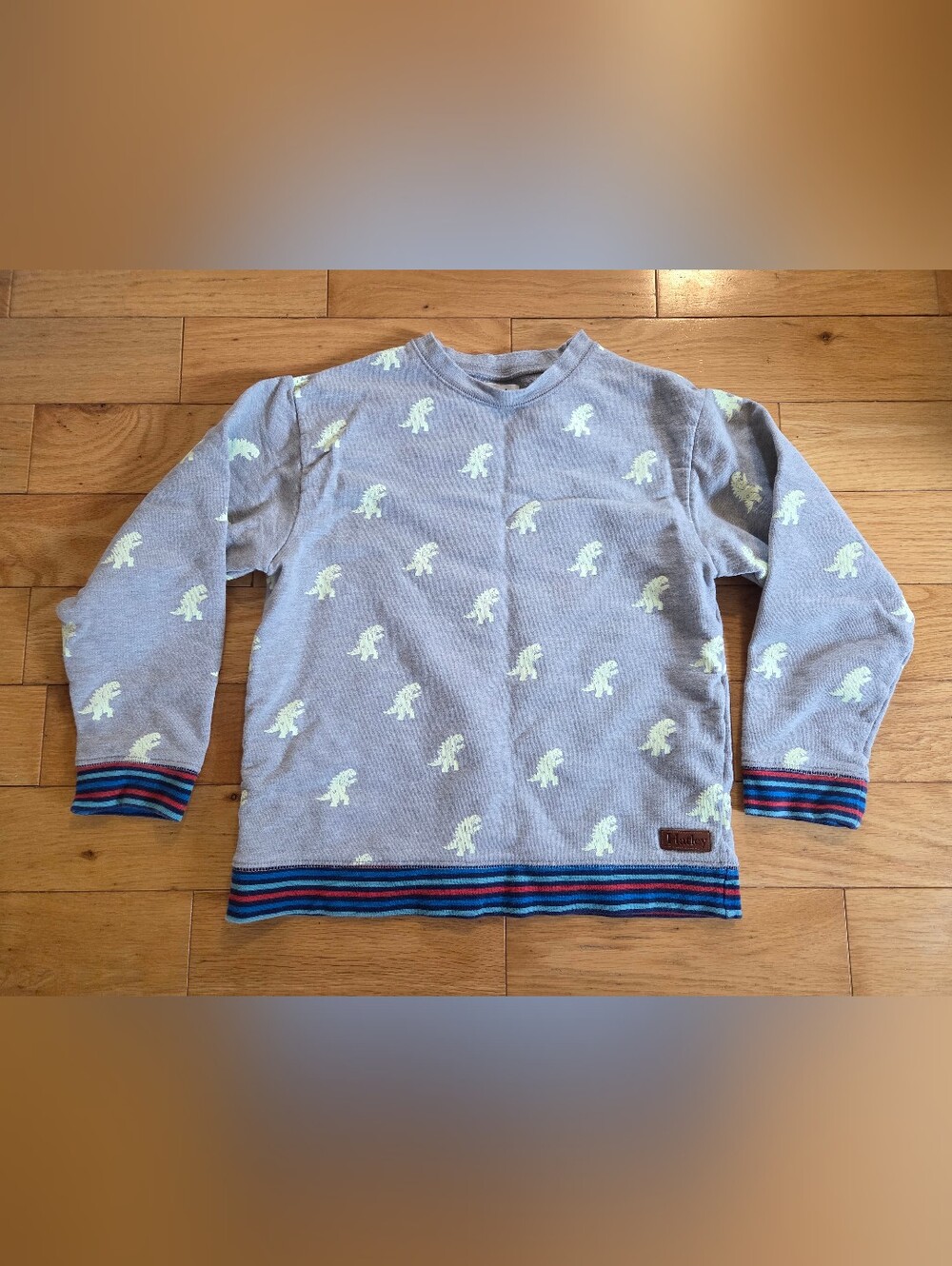 Hatley glow in the dark Godzilla pullover, size 8